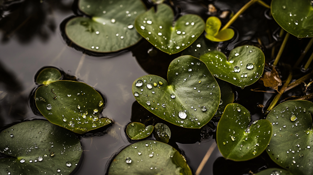 Lily Pads on Reflective Water