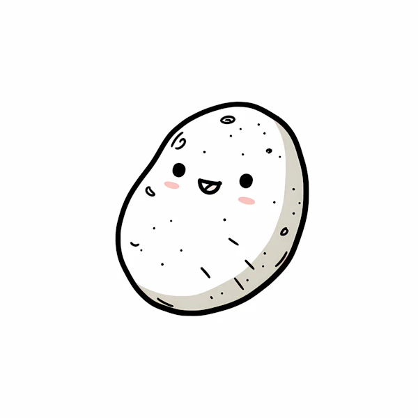 Smiling Potato Cartoon