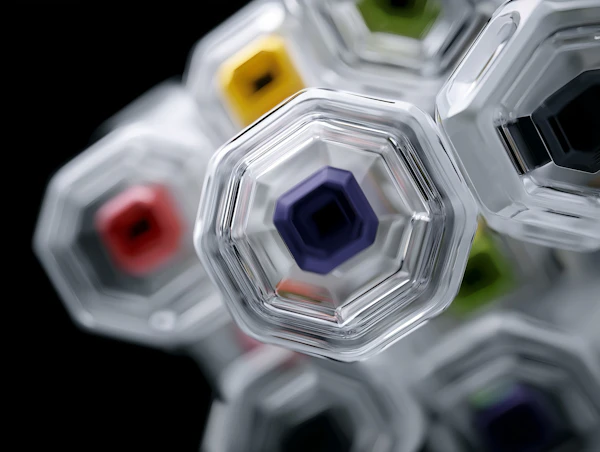 Colorful Hexagonal Objects