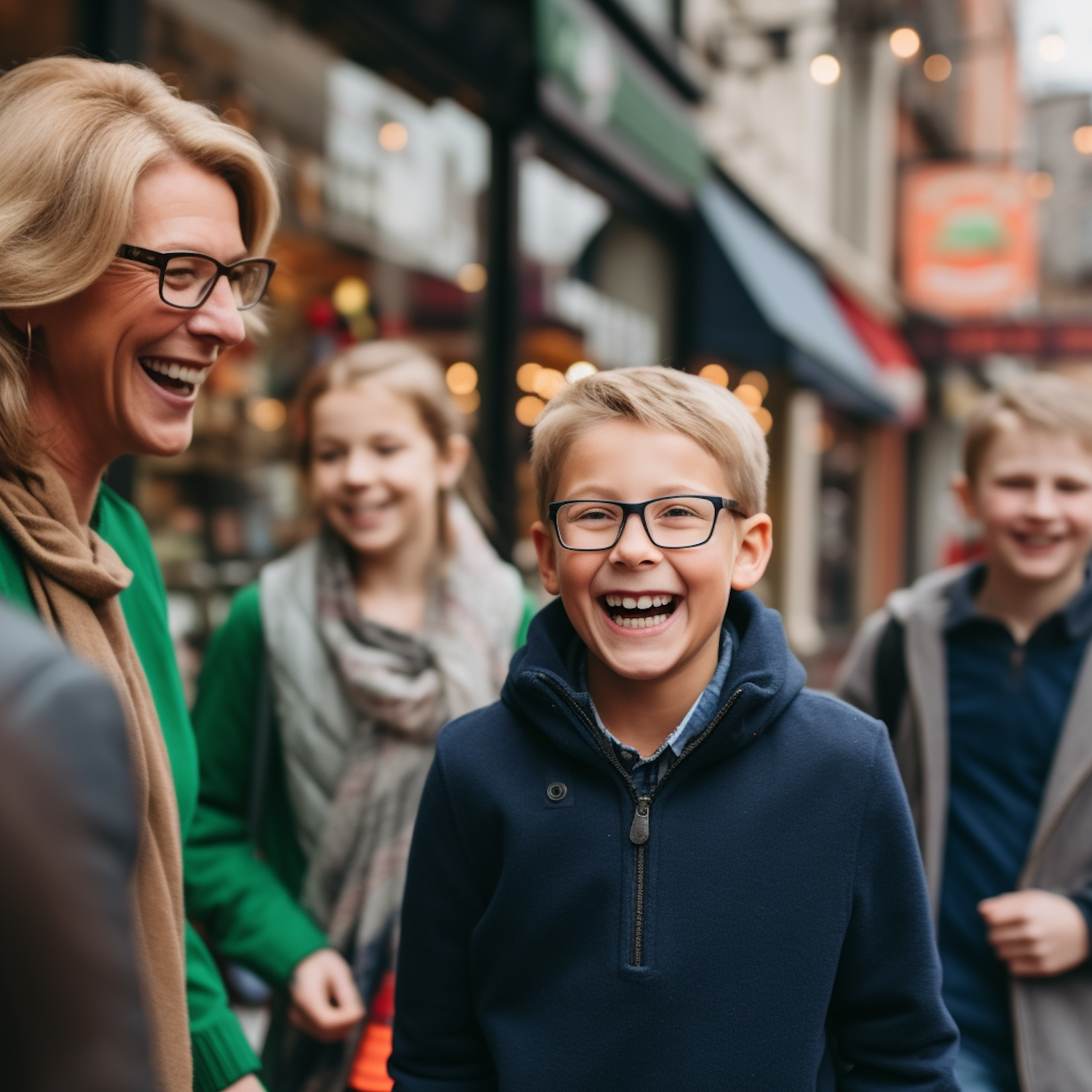 Family Joy on Shopping Street