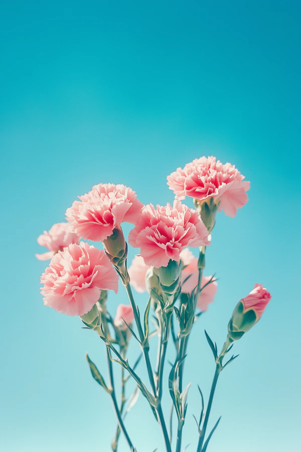 Pink Carnations in Bloom
