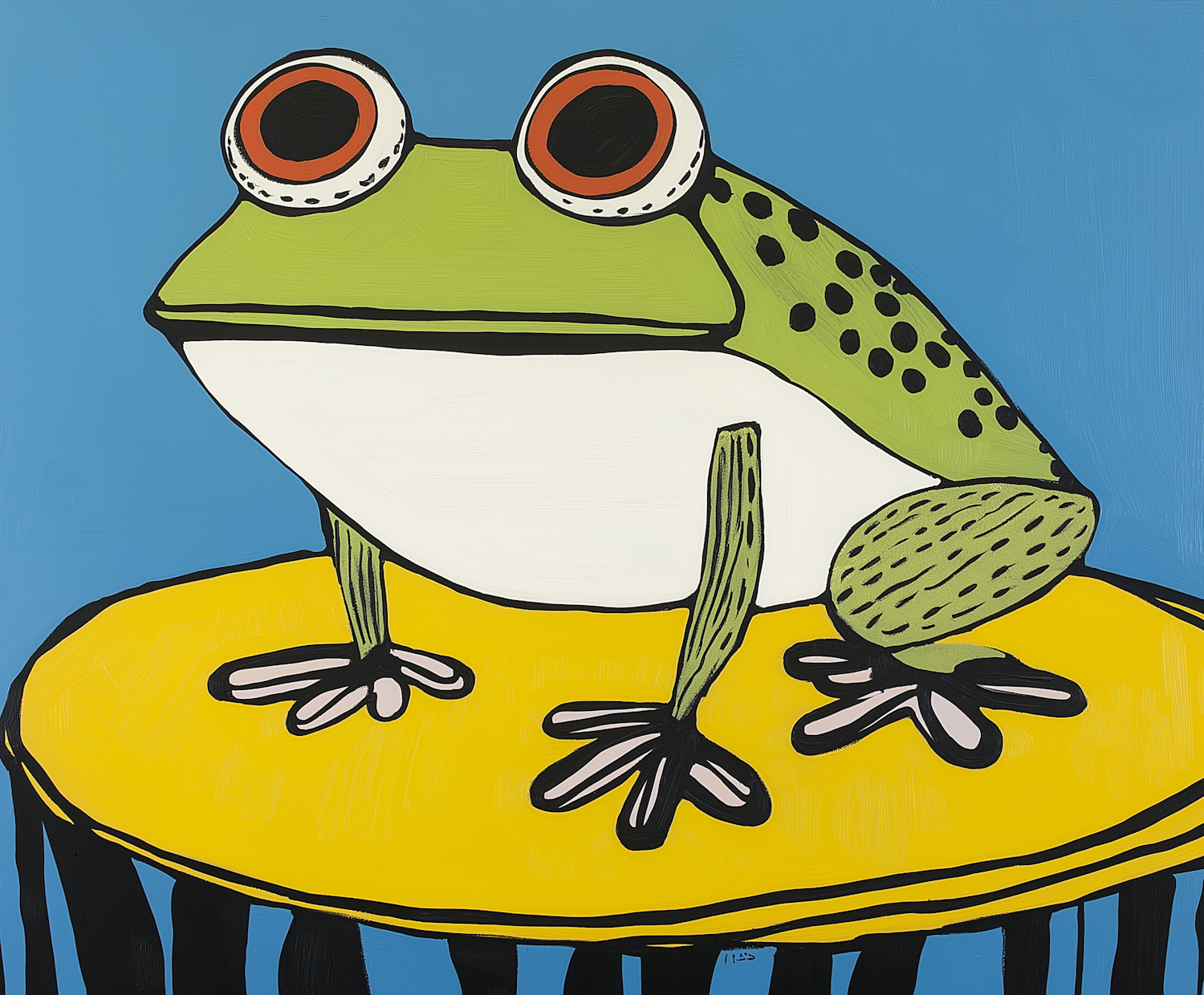 Colorful Cartoon Frog Illustration