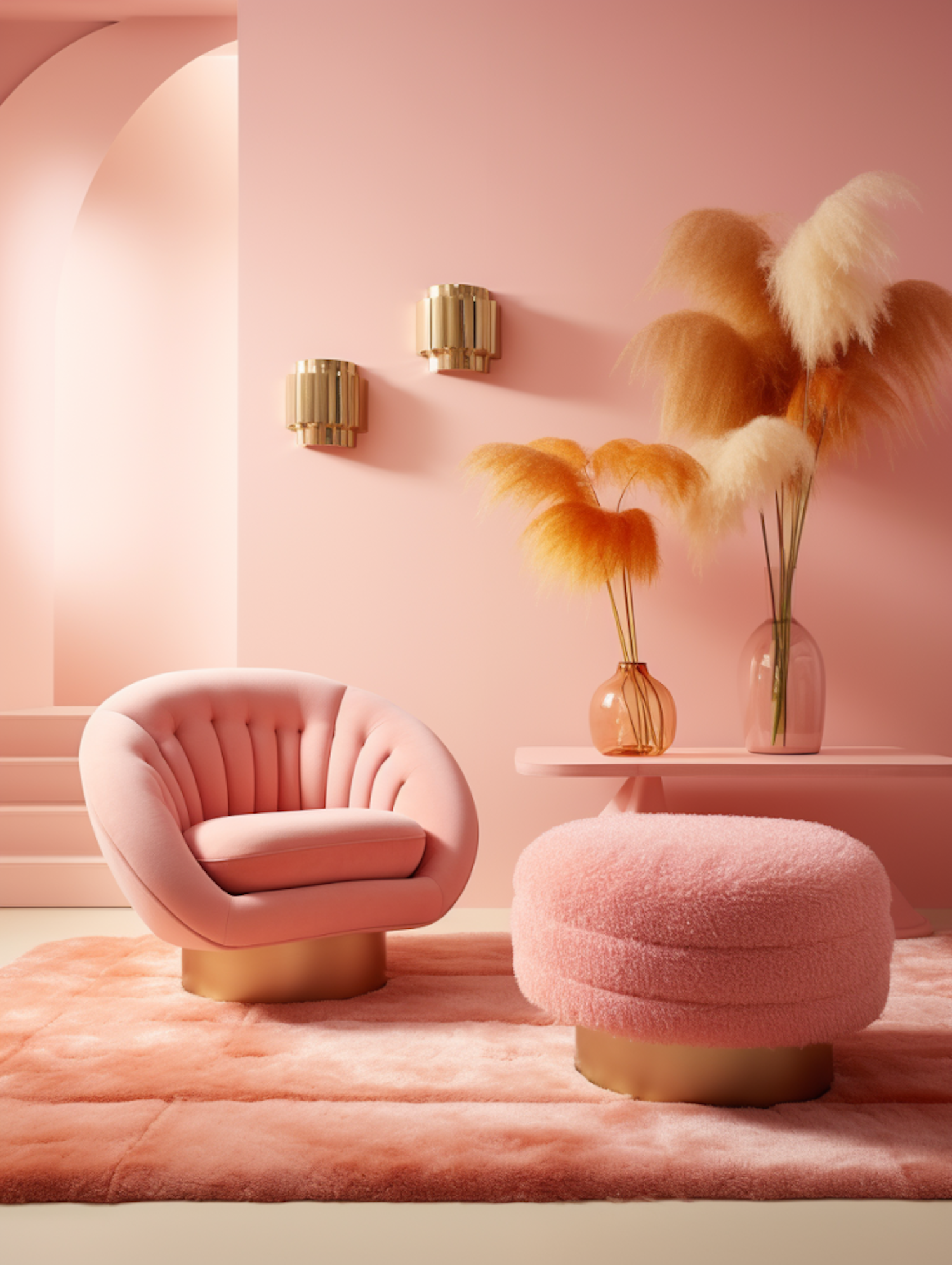 Blush Elegance: A Modern Pink Interior