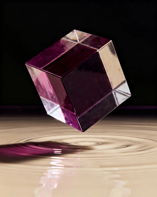 Purple Cube Reflection