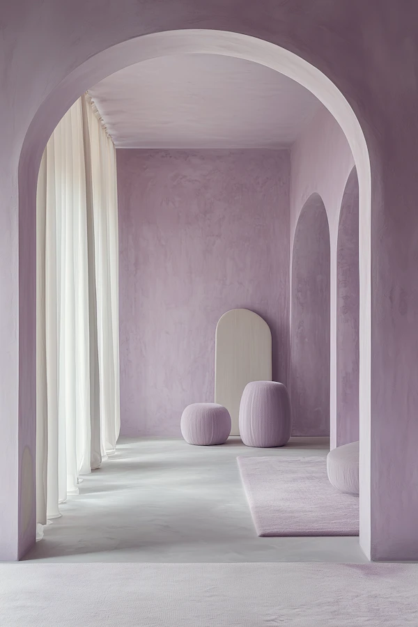 Lavender Minimalist Room
