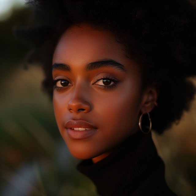 Serene Portrait of Young Woman