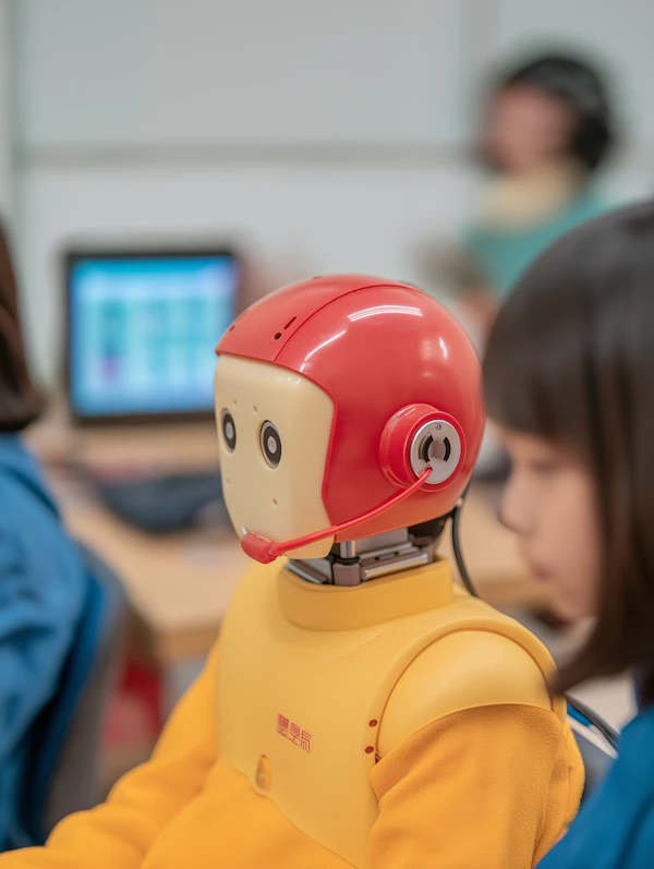 Humanoid Robot in Classroom