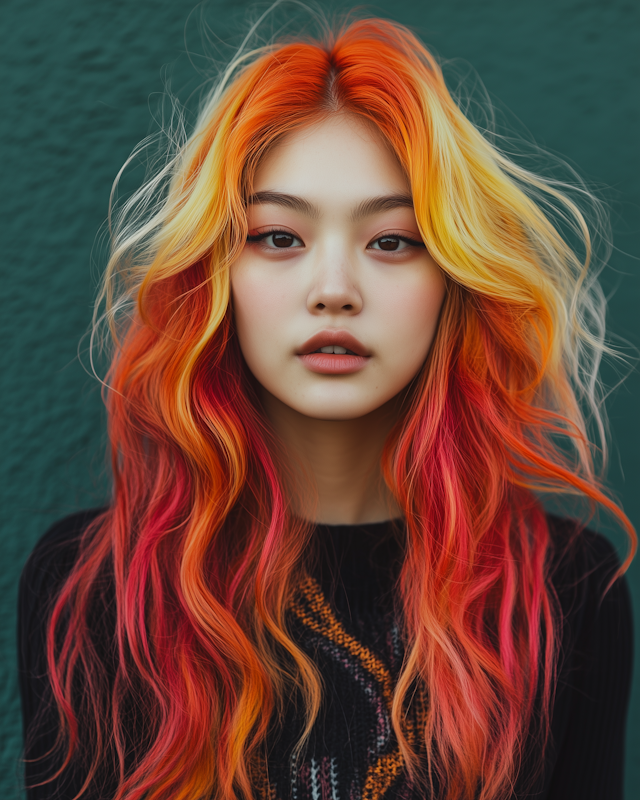 Vibrant Hair Portrait