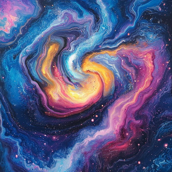 Swirling Galaxy Art