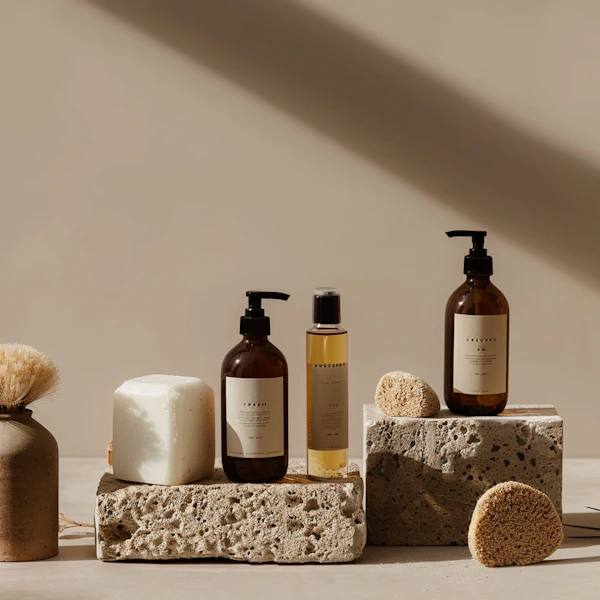 Minimalist Skincare Arrangement