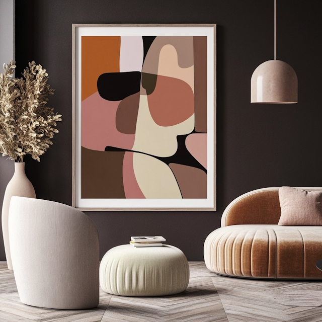 Modern Interior with Abstract Art