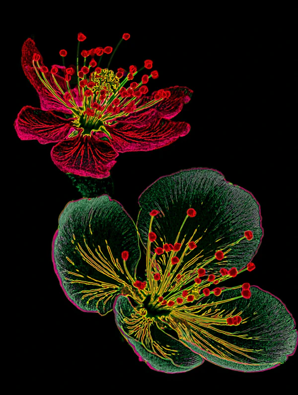 Neon Flower Art