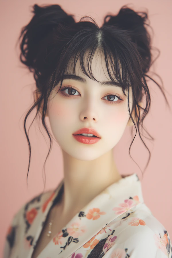 Young Woman in Kimono