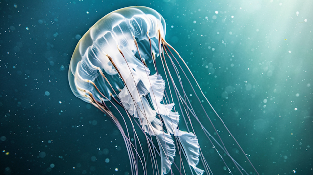 Graceful Jellyfish in Blue