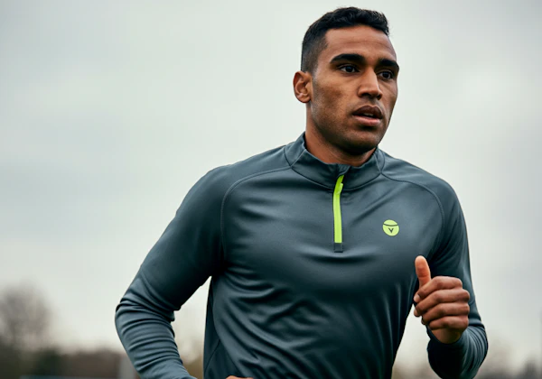 Man Jogging Outdoors