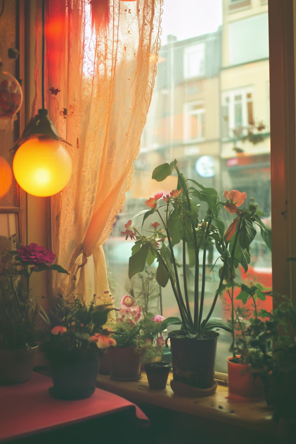 Cozy Indoor Scene with Plants