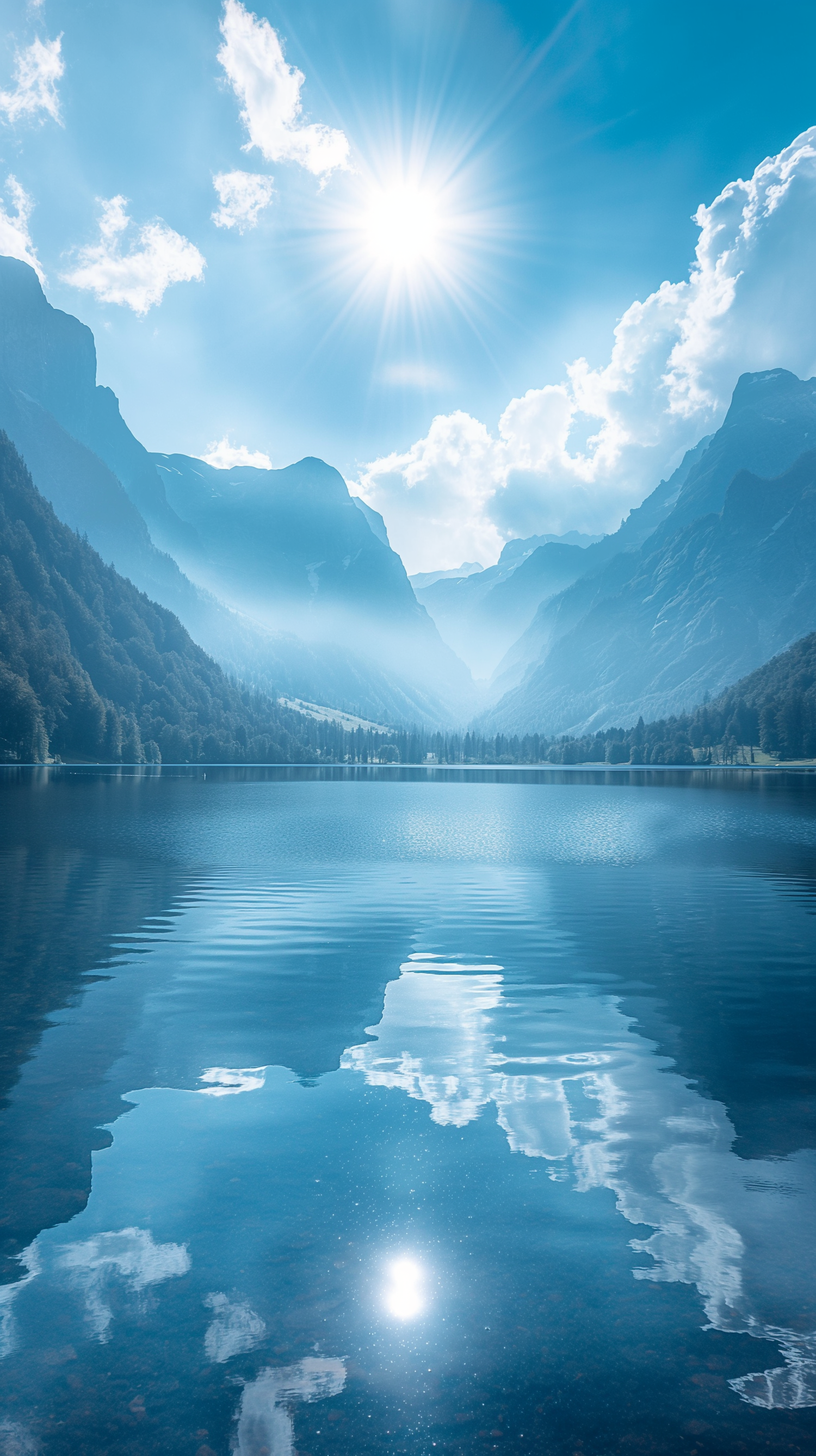 Serene Lake and Mountain Landscape