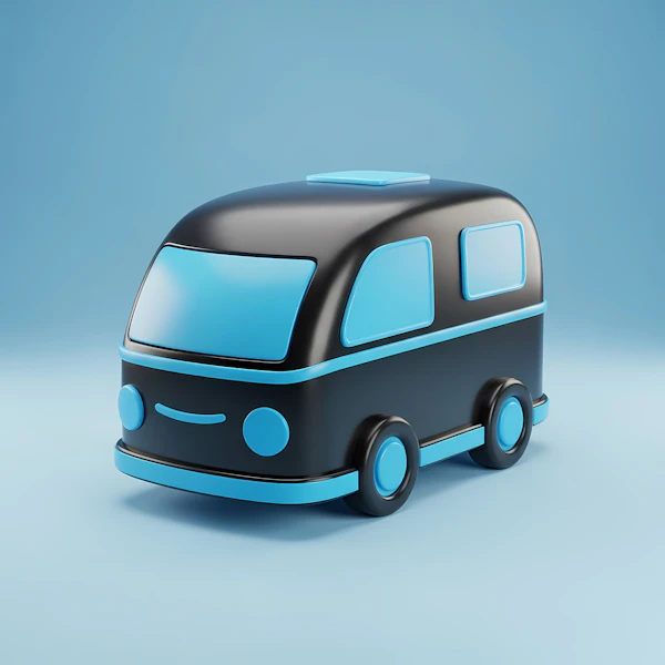 Cartoonish Van Illustration