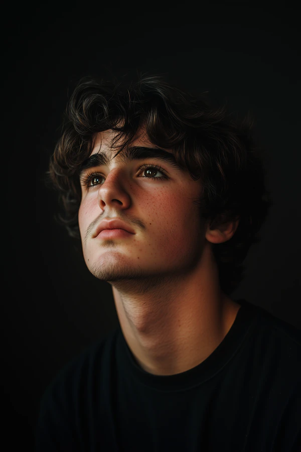 Contemplative Young Man