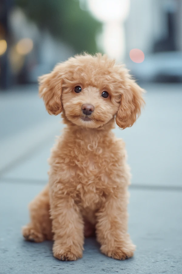 Adorable Puppy in Urban Setting