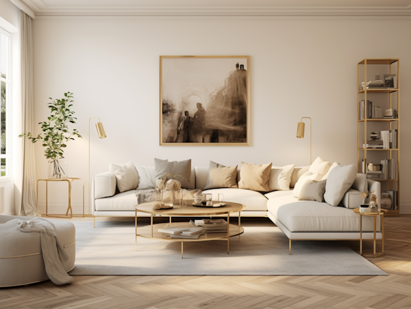 Modern Serenity: A Cozy and Sophisticated Living Room