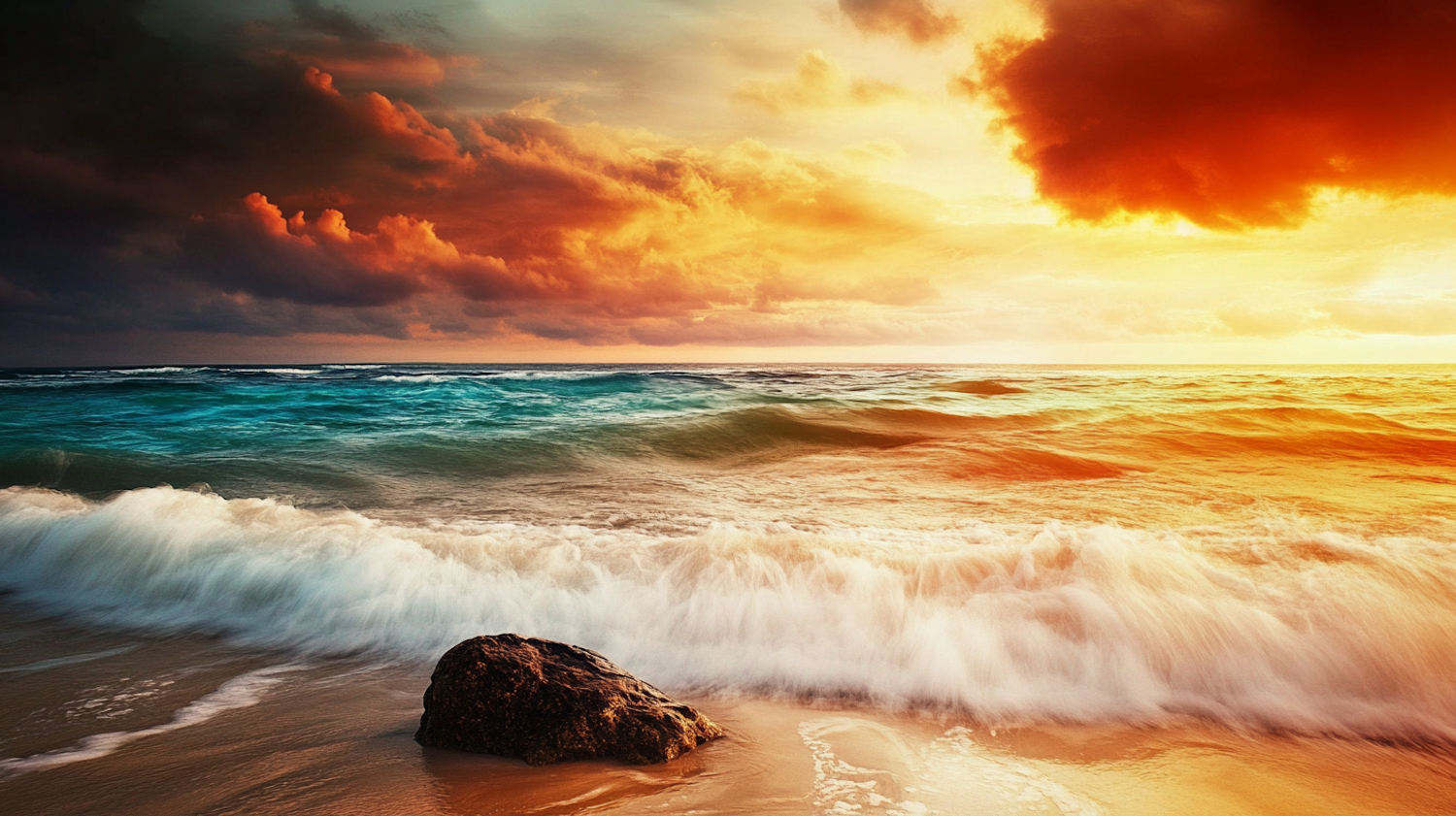 Vibrant Seascape at Sunset