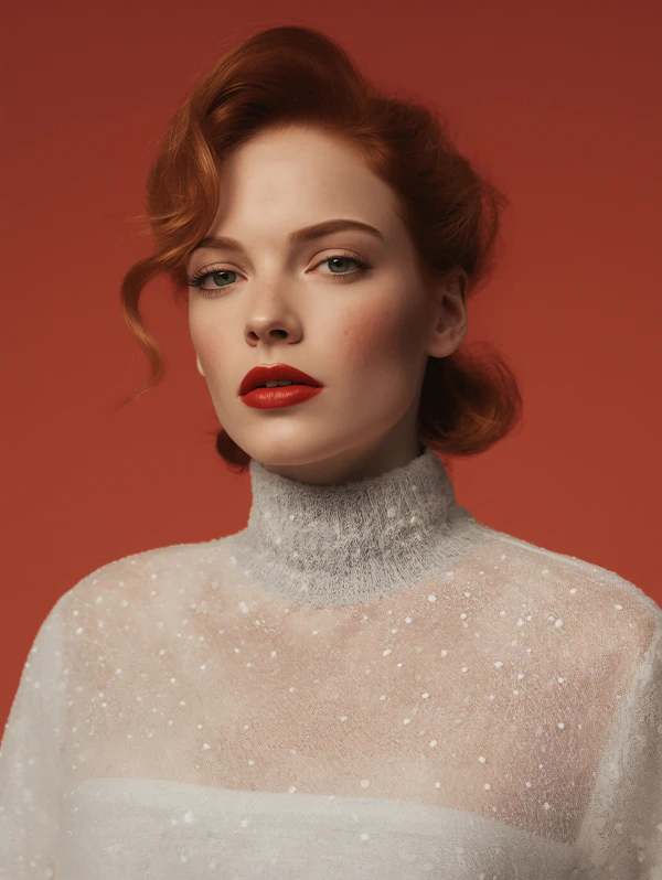 Elegant Red-Haired Woman