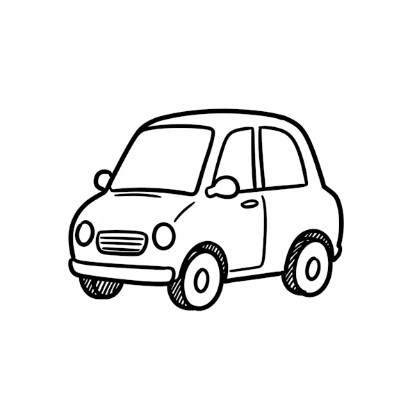 Cartoon Compact Car