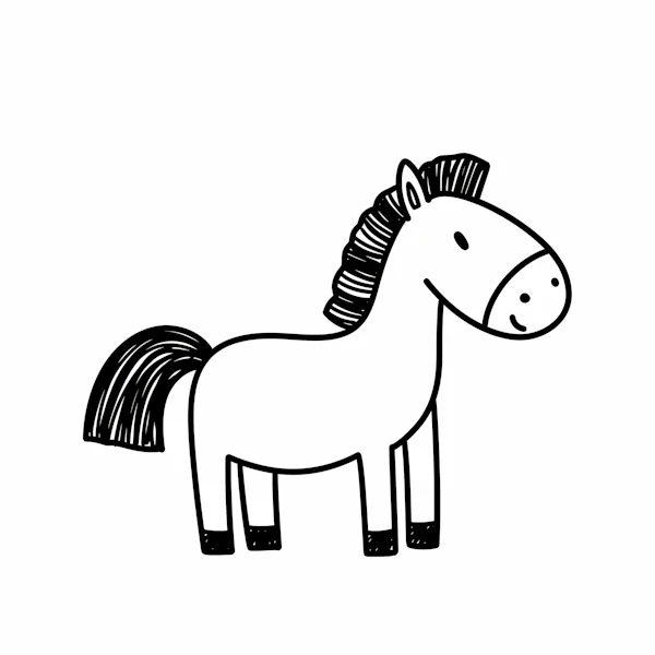 Cartoon Horse Drawing