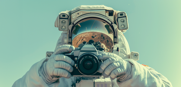 Astronaut Photographing Mars