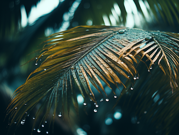 Dew-Kissed Tropical Palm