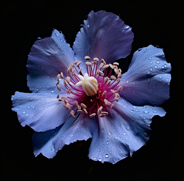 Velvet Blue Gradient Hibiscus