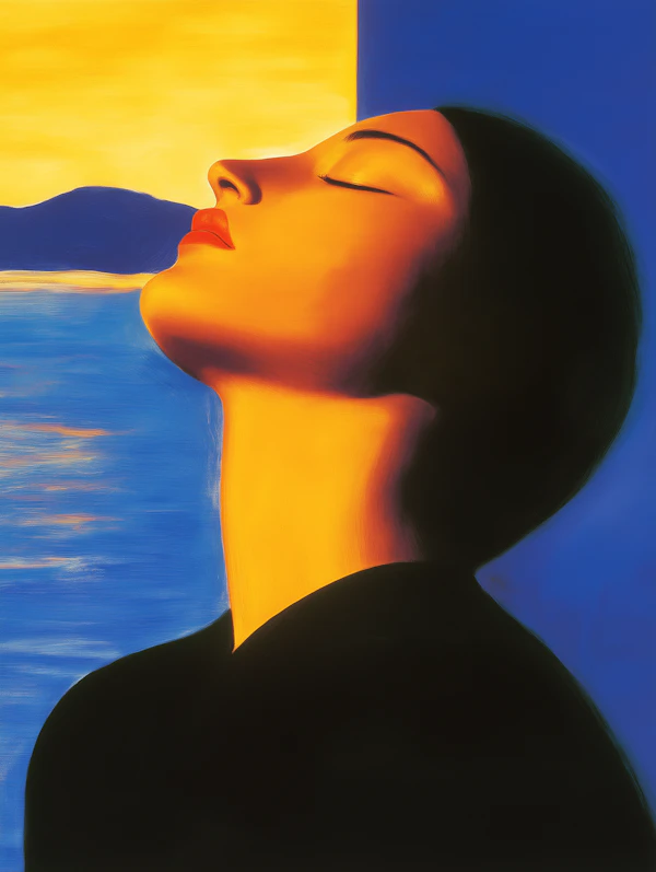 Golden Woman in Sunlight