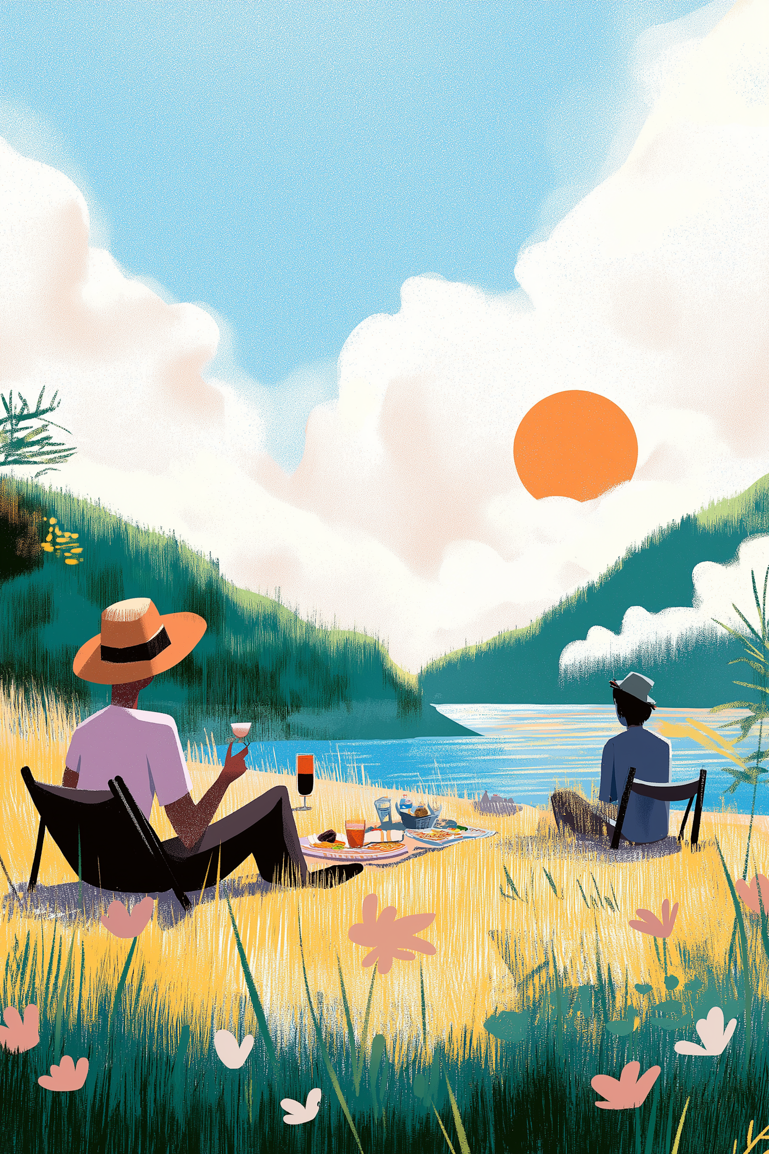 Serene Lakeside Picnic