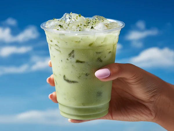 Matcha Latte in Hand