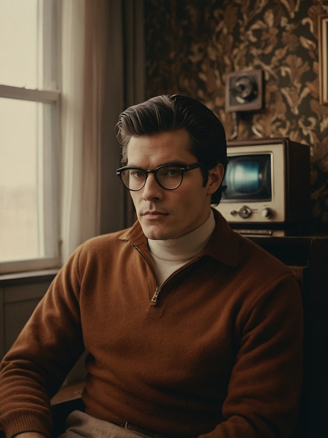 Contemplative Man in Vintage Setting