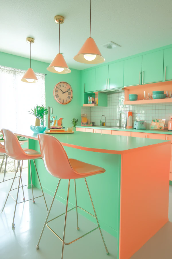 Retro Pastel Kitchen