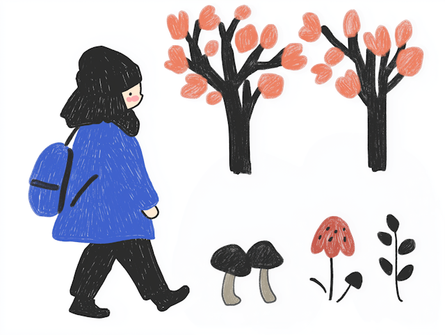 Autumn Walk Illustration