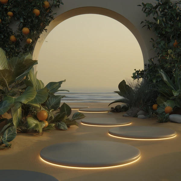 Serene Beach Pathway