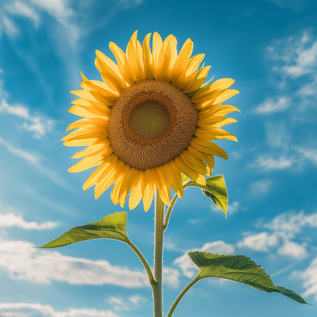 Vibrant Sunflower Against Blue Sky