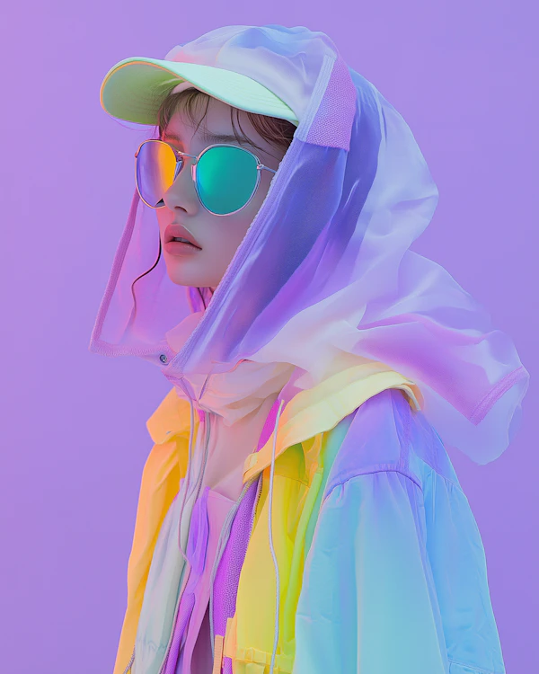 Futuristic Pastel Look