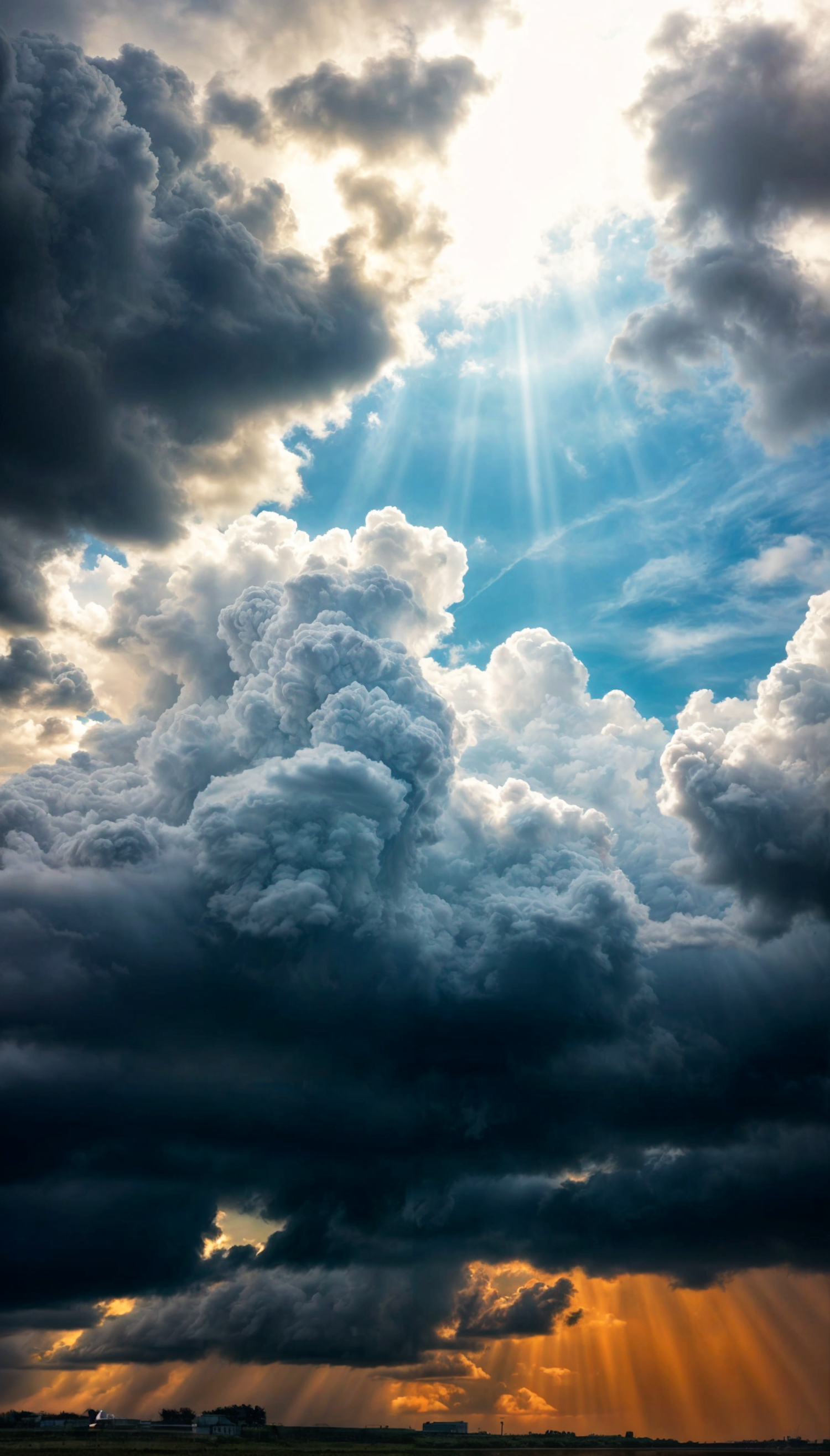 Dramatic Sky with Towering Clouds