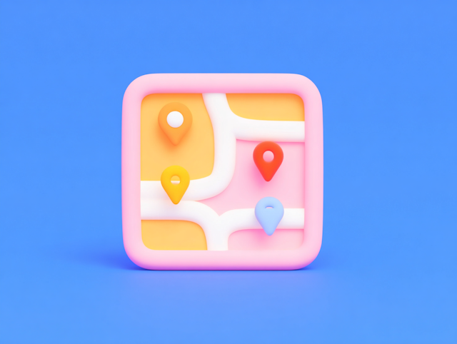 3D Map Interface Art
