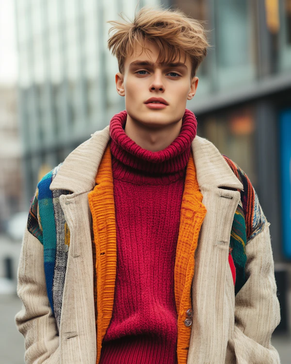 Stylish Young Adult Male in Urban Setting