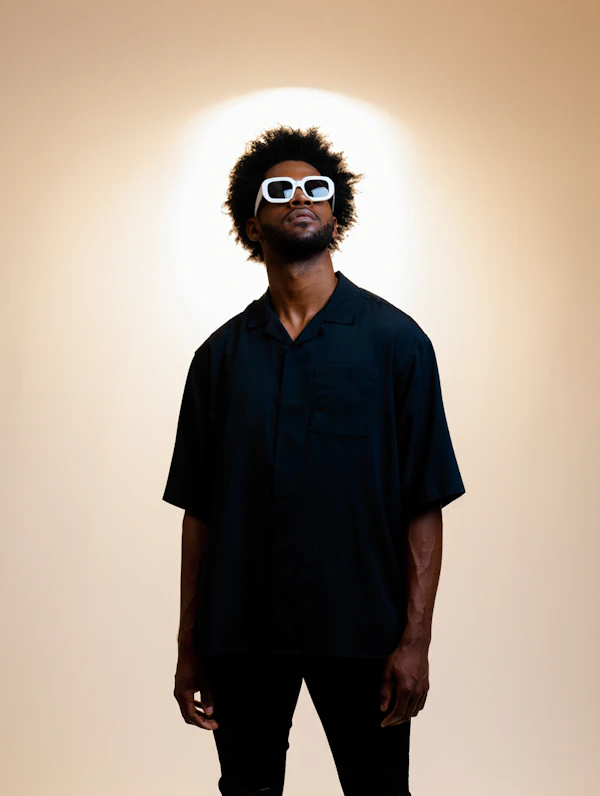 Man with Afro and Sunglasses