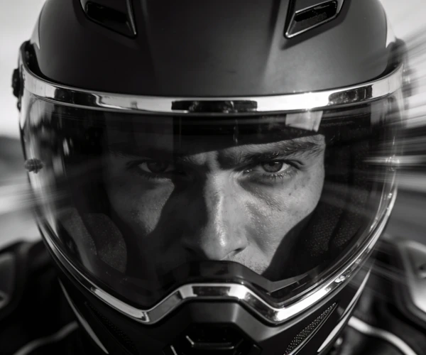 Helmeted Gaze Portrait