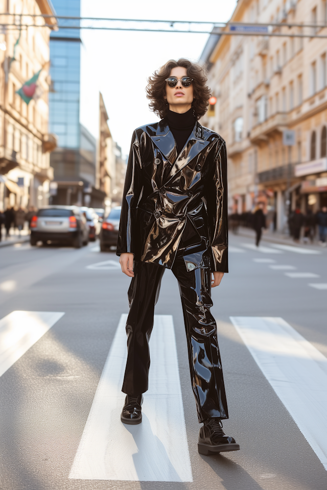 Striking Fashion on Zebra Crossing