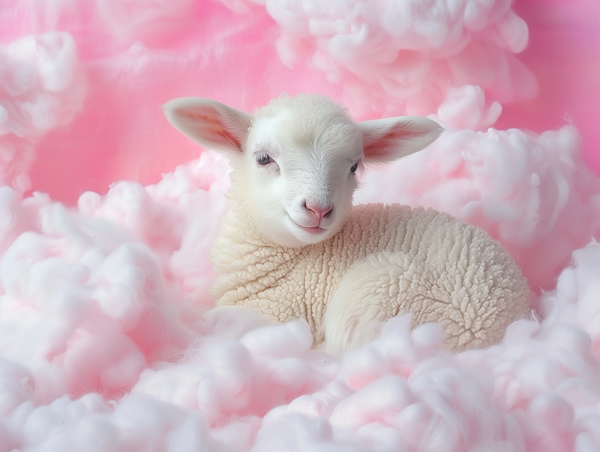 Serene Lamb in Dreamy Pink