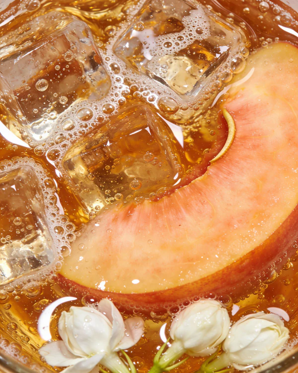 Peach Beverage Close-Up