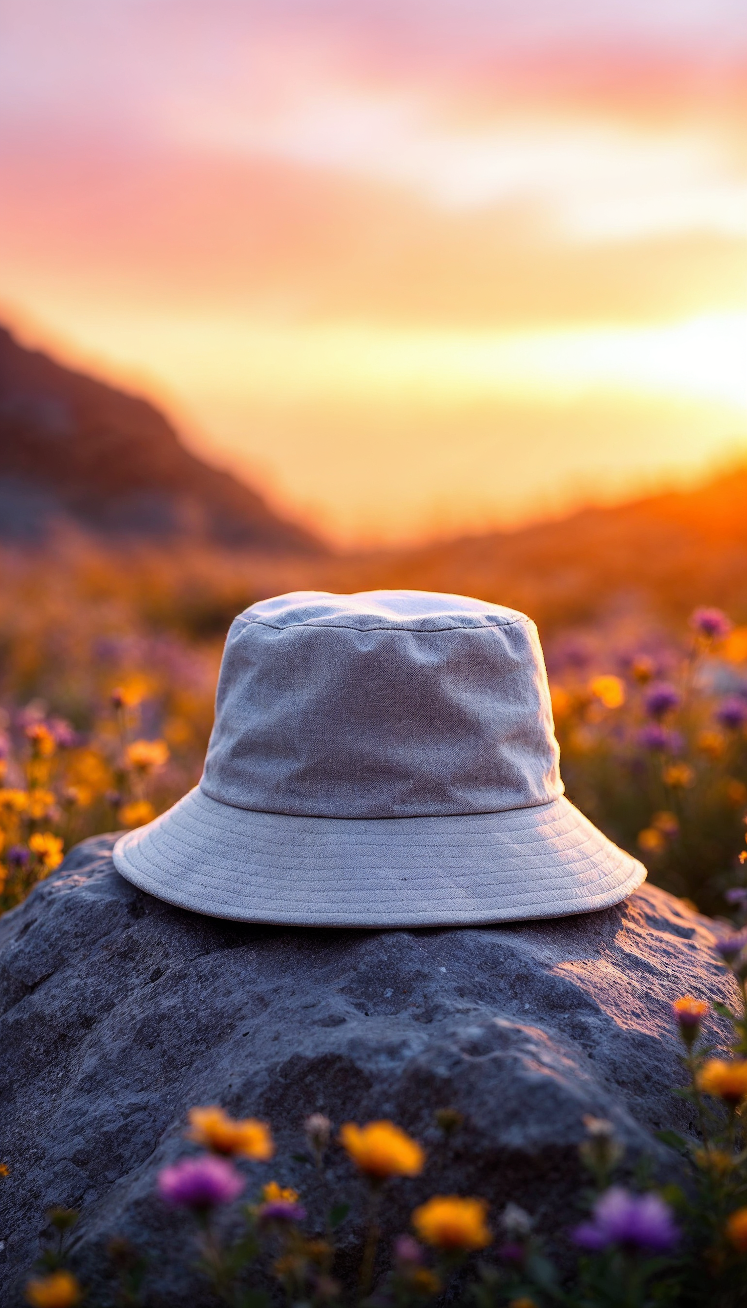 Bucket Hat in Wildflower Field